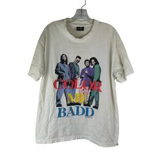 Vintage 1991 Color Me Badd Shirt Size XL Giant Tag Single Stitch Band Tee